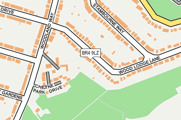 BR4 9LZ map - OS OpenMap – Local (Ordnance Survey)
