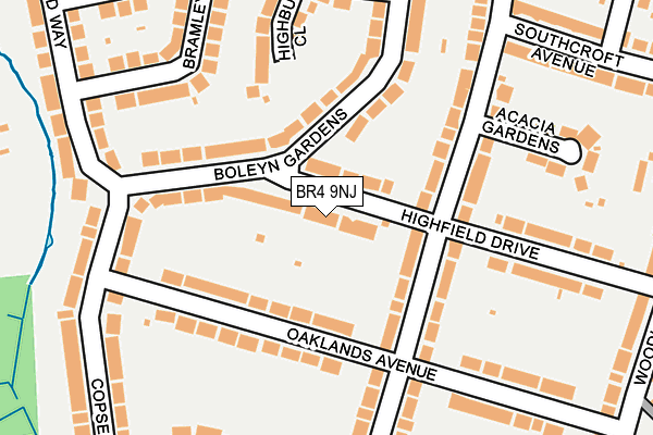 BR4 9NJ map - OS OpenMap – Local (Ordnance Survey)