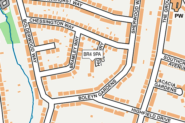BR4 9PA map - OS OpenMap – Local (Ordnance Survey)