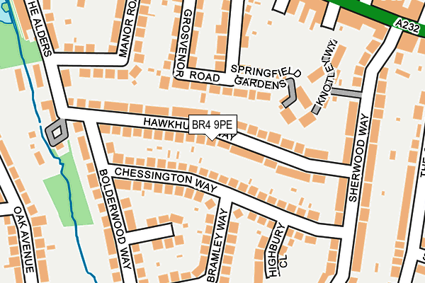BR4 9PE map - OS OpenMap – Local (Ordnance Survey)