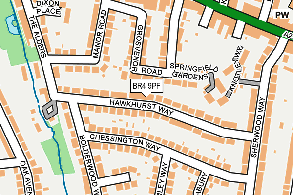 BR4 9PF map - OS OpenMap – Local (Ordnance Survey)