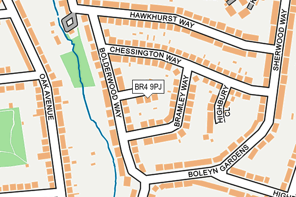 BR4 9PJ map - OS OpenMap – Local (Ordnance Survey)