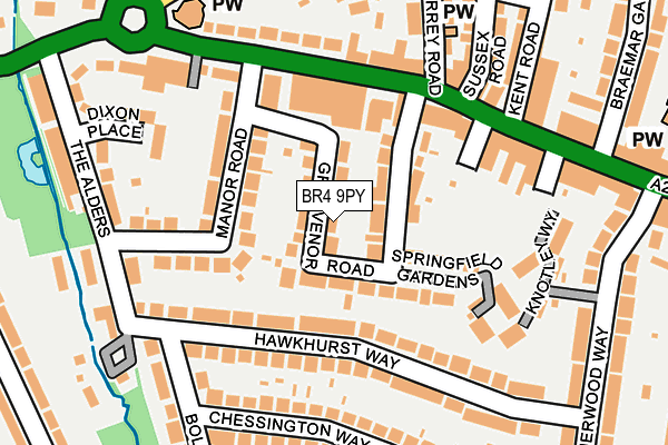 BR4 9PY map - OS OpenMap – Local (Ordnance Survey)