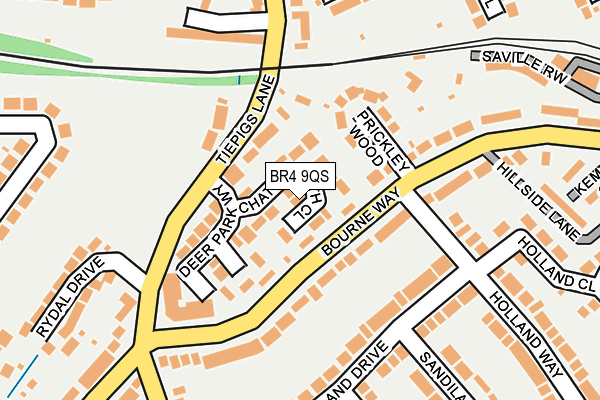 BR4 9QS map - OS OpenMap – Local (Ordnance Survey)