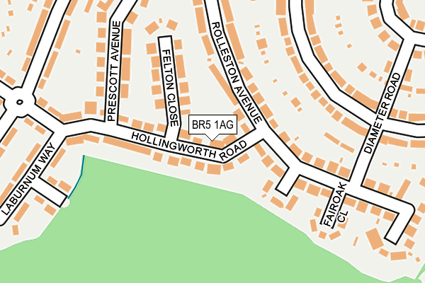 BR5 1AG map - OS OpenMap – Local (Ordnance Survey)