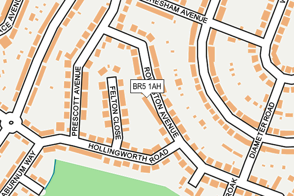 BR5 1AH map - OS OpenMap – Local (Ordnance Survey)