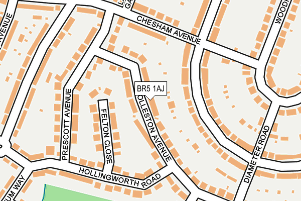 BR5 1AJ map - OS OpenMap – Local (Ordnance Survey)