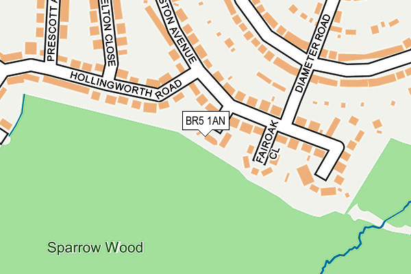BR5 1AN map - OS OpenMap – Local (Ordnance Survey)
