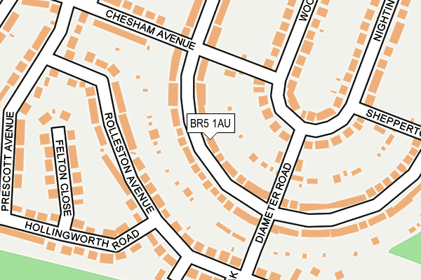 BR5 1AU map - OS OpenMap – Local (Ordnance Survey)