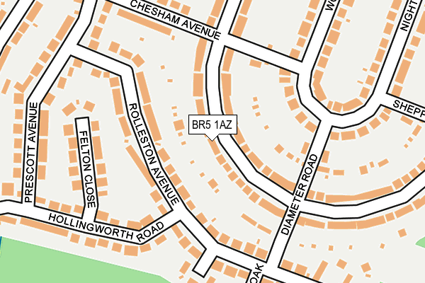 BR5 1AZ map - OS OpenMap – Local (Ordnance Survey)