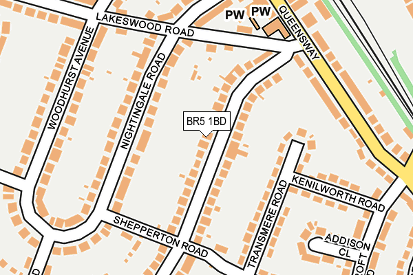 BR5 1BD map - OS OpenMap – Local (Ordnance Survey)