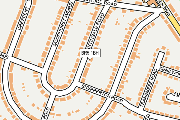 BR5 1BH map - OS OpenMap – Local (Ordnance Survey)