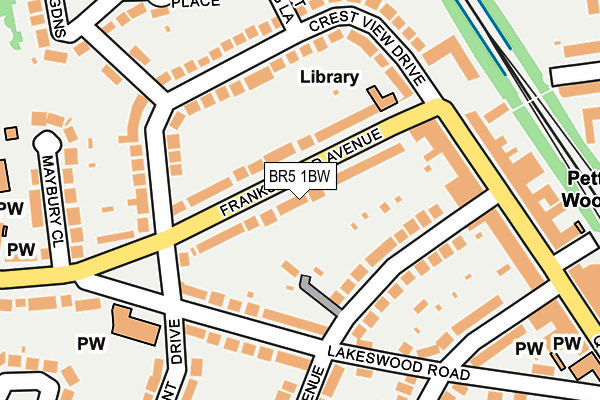 BR5 1BW map - OS OpenMap – Local (Ordnance Survey)