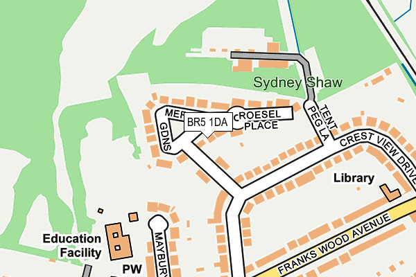 BR5 1DA map - OS OpenMap – Local (Ordnance Survey)