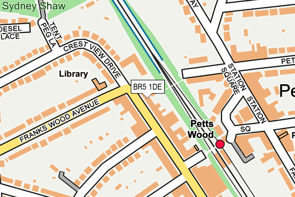 BR5 1DE map - OS OpenMap – Local (Ordnance Survey)