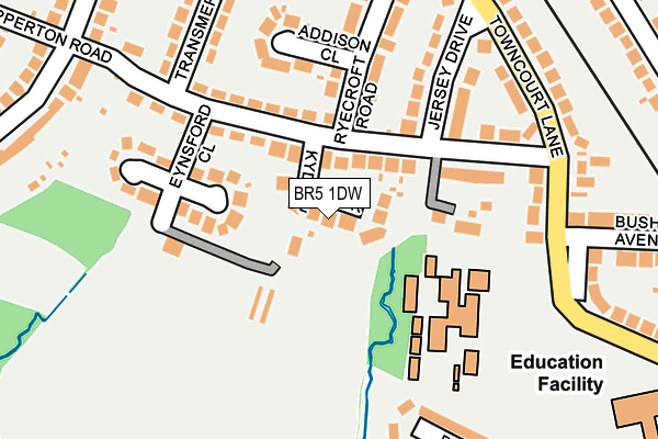 BR5 1DW map - OS OpenMap – Local (Ordnance Survey)