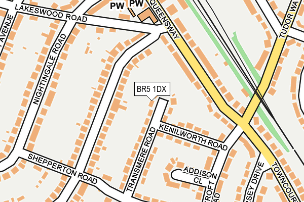 BR5 1DX map - OS OpenMap – Local (Ordnance Survey)
