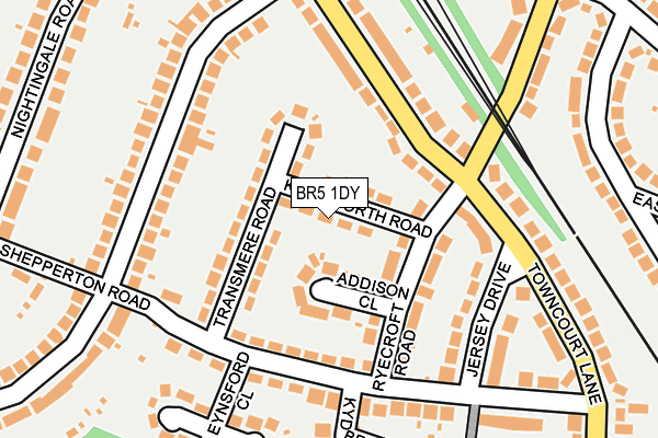 BR5 1DY map - OS OpenMap – Local (Ordnance Survey)