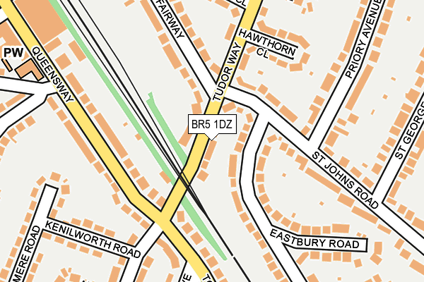 BR5 1DZ map - OS OpenMap – Local (Ordnance Survey)