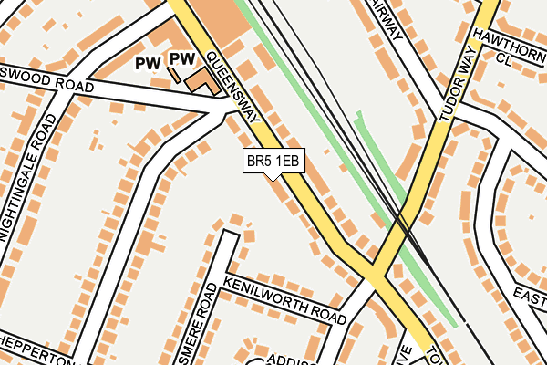 BR5 1EB map - OS OpenMap – Local (Ordnance Survey)