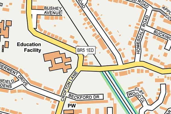 BR5 1ED map - OS OpenMap – Local (Ordnance Survey)