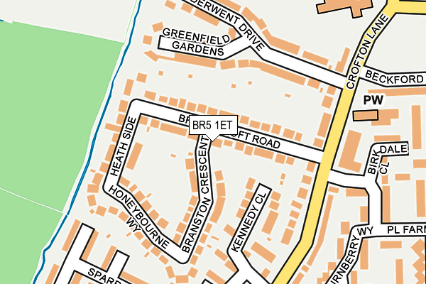 BR5 1ET map - OS OpenMap – Local (Ordnance Survey)