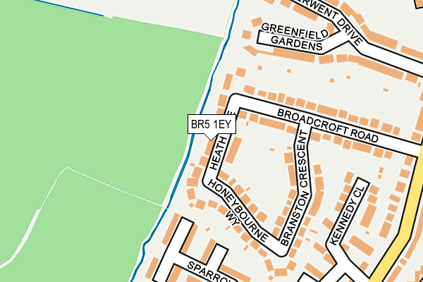 BR5 1EY map - OS OpenMap – Local (Ordnance Survey)