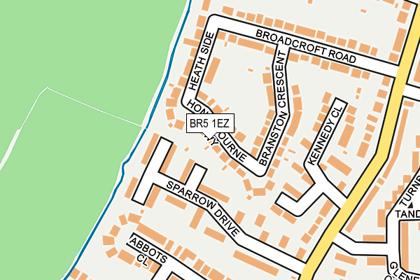 BR5 1EZ map - OS OpenMap – Local (Ordnance Survey)