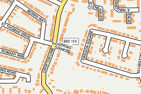 BR5 1FA map - OS OpenMap – Local (Ordnance Survey)