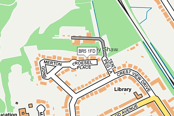 BR5 1FD map - OS OpenMap – Local (Ordnance Survey)