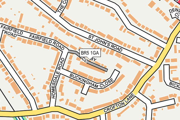BR5 1GA map - OS OpenMap – Local (Ordnance Survey)