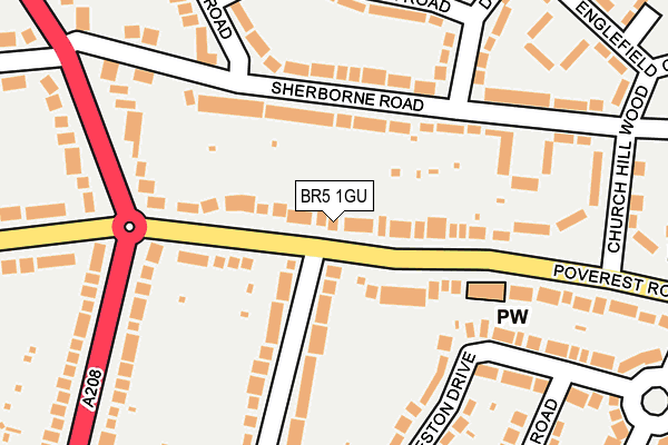 BR5 1GU map - OS OpenMap – Local (Ordnance Survey)