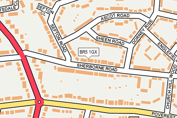 BR5 1GX map - OS OpenMap – Local (Ordnance Survey)