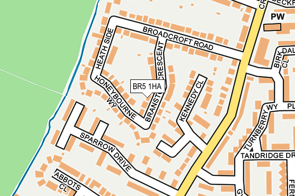 BR5 1HA map - OS OpenMap – Local (Ordnance Survey)