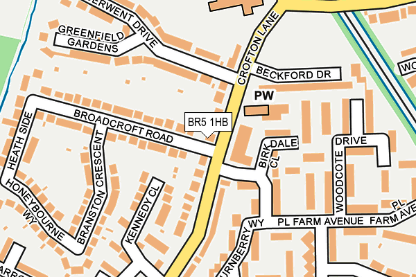 BR5 1HB map - OS OpenMap – Local (Ordnance Survey)
