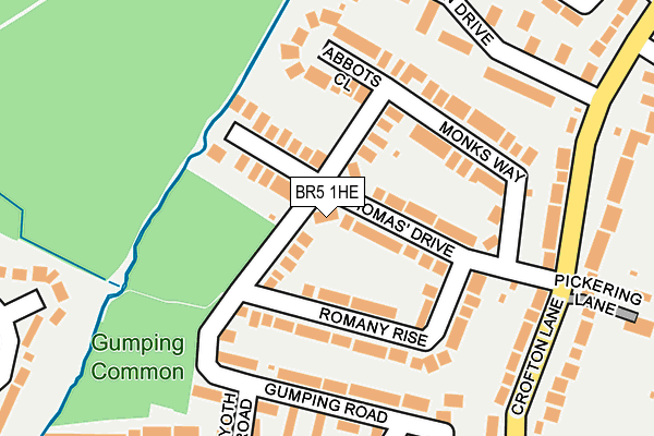 BR5 1HE map - OS OpenMap – Local (Ordnance Survey)