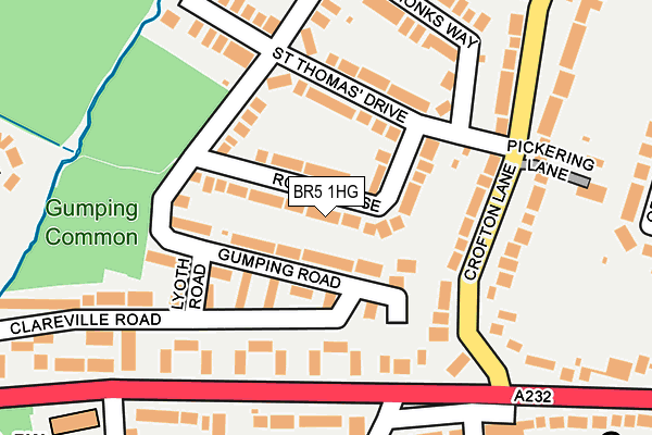 BR5 1HG map - OS OpenMap – Local (Ordnance Survey)