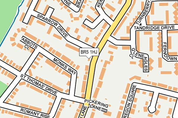 BR5 1HJ map - OS OpenMap – Local (Ordnance Survey)