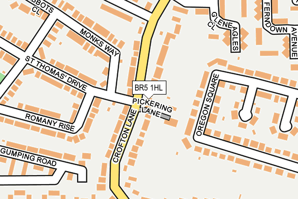 BR5 1HL map - OS OpenMap – Local (Ordnance Survey)
