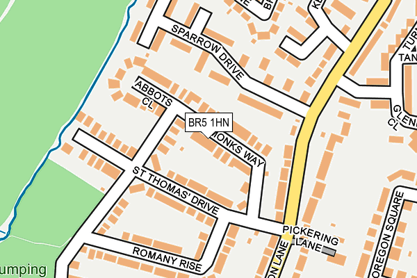 BR5 1HN map - OS OpenMap – Local (Ordnance Survey)
