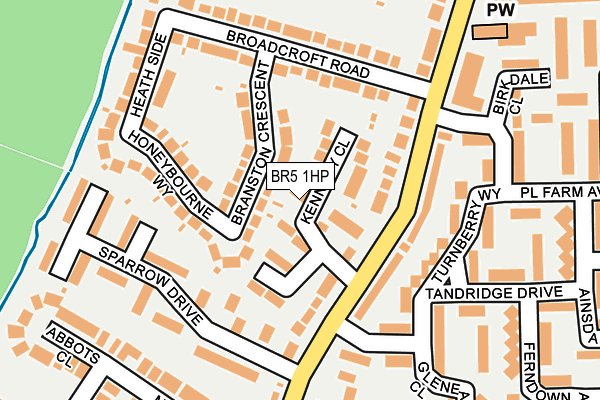 BR5 1HP map - OS OpenMap – Local (Ordnance Survey)