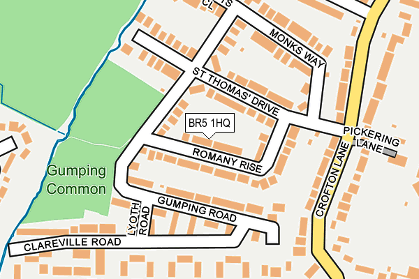 BR5 1HQ map - OS OpenMap – Local (Ordnance Survey)