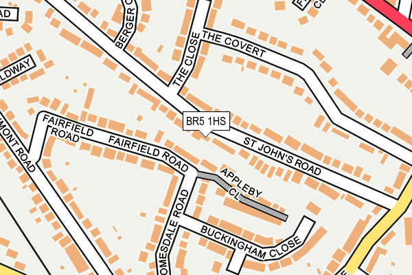 BR5 1HS map - OS OpenMap – Local (Ordnance Survey)