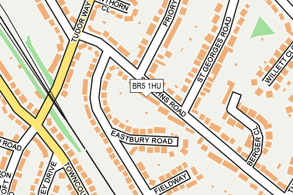 BR5 1HU map - OS OpenMap – Local (Ordnance Survey)