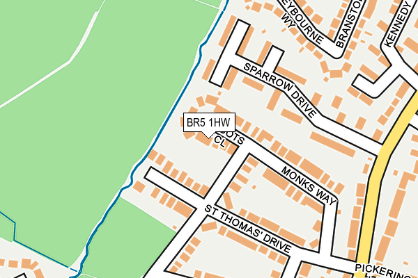 BR5 1HW map - OS OpenMap – Local (Ordnance Survey)