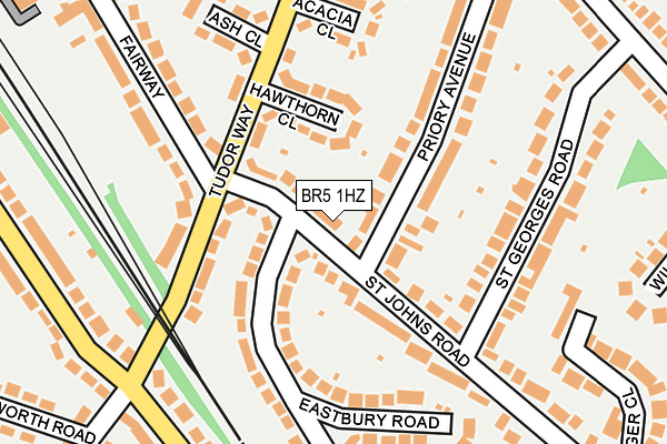BR5 1HZ map - OS OpenMap – Local (Ordnance Survey)