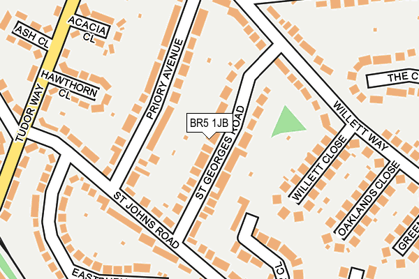 BR5 1JB map - OS OpenMap – Local (Ordnance Survey)