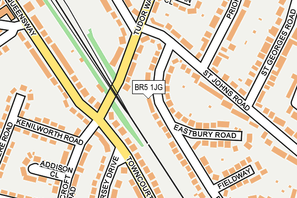 BR5 1JG map - OS OpenMap – Local (Ordnance Survey)