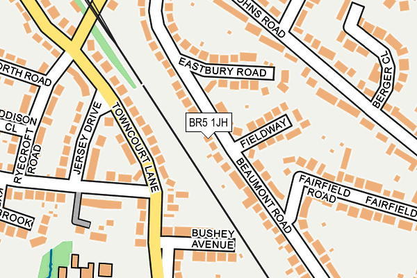 BR5 1JH map - OS OpenMap – Local (Ordnance Survey)