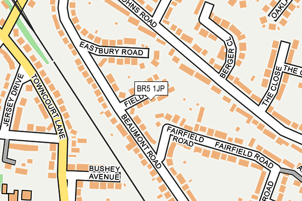 BR5 1JP map - OS OpenMap – Local (Ordnance Survey)